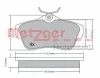 Превью - 1170192 METZGER Комплект тормозных колодок, дисковый тормоз (фото 3)