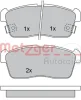 Превью - 1170197 METZGER Комплект тормозных колодок, дисковый тормоз (фото 4)