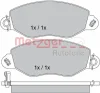 Превью - 1170210 METZGER Комплект тормозных колодок, дисковый тормоз (фото 3)