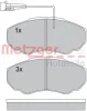 Превью - 1170227 METZGER Комплект тормозных колодок, дисковый тормоз (фото 3)