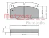 Превью - 1170234 METZGER Комплект тормозных колодок, дисковый тормоз (фото 3)