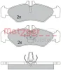1170237 METZGER Комплект тормозных колодок, дисковый тормоз