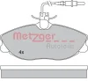 1170253 METZGER Комплект тормозных колодок, дисковый тормоз