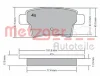 Превью - 1170264 METZGER Комплект тормозных колодок, дисковый тормоз (фото 3)