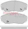 Превью - 1170297 METZGER Комплект тормозных колодок, дисковый тормоз (фото 4)