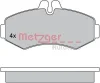 Превью - 1170303 METZGER Комплект тормозных колодок, дисковый тормоз (фото 3)