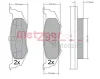 Превью - 1170320 METZGER Комплект тормозных колодок, дисковый тормоз (фото 3)