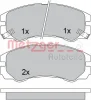Превью - 1170352 METZGER Комплект тормозных колодок, дисковый тормоз (фото 4)