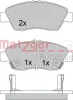 Превью - 1170388 METZGER Комплект тормозных колодок, дисковый тормоз (фото 4)