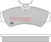Превью - 1170397 METZGER Комплект тормозных колодок, дисковый тормоз (фото 3)