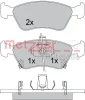 Превью - 1170401 METZGER Комплект тормозных колодок, дисковый тормоз (фото 5)