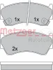 Превью - 1170433 METZGER Комплект тормозных колодок, дисковый тормоз (фото 4)
