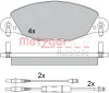 Превью - 1170437 METZGER Комплект тормозных колодок, дисковый тормоз (фото 3)