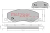 Превью - 1170468 METZGER Комплект тормозных колодок, дисковый тормоз (фото 3)