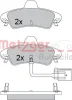 Превью - 1170491 METZGER Комплект тормозных колодок, дисковый тормоз (фото 3)