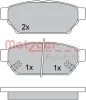 Превью - 1170492 METZGER Комплект тормозных колодок, дисковый тормоз (фото 3)