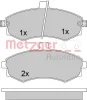 Превью - 1170506 METZGER Комплект тормозных колодок, дисковый тормоз (фото 4)