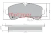 Превью - 1170521 METZGER Комплект тормозных колодок, дисковый тормоз (фото 3)
