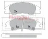 Превью - 1170540 METZGER Комплект тормозных колодок, дисковый тормоз (фото 3)