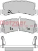 Превью - 1170546 METZGER Комплект тормозных колодок, дисковый тормоз (фото 3)