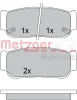 Превью - 1170557 METZGER Комплект тормозных колодок, дисковый тормоз (фото 3)