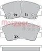Превью - 1170600 METZGER Комплект тормозных колодок, дисковый тормоз (фото 3)