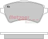 Превью - 1170612 METZGER Комплект тормозных колодок, дисковый тормоз (фото 3)