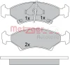 1170666 METZGER Комплект тормозных колодок, дисковый тормоз