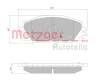 Превью - 1170772 METZGER Комплект тормозных колодок, дисковый тормоз (фото 2)