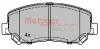 1170788 METZGER Комплект тормозных колодок, дисковый тормоз