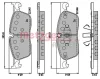 Превью - 1170893 METZGER Комплект тормозных колодок, дисковый тормоз (фото 2)