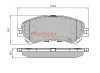 Превью - 1170908 METZGER Комплект тормозных колодок, дисковый тормоз (фото 3)