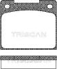 8110 10424 TRISCAN Комплект тормозных колодок, дисковый тормоз