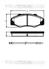 8110 25023 TRISCAN Комплект тормозных колодок, дисковый тормоз