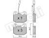 22-0013-2 METELLI Комплект тормозных колодок, дисковый тормоз