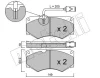 22-0014-2 METELLI Комплект тормозных колодок, дисковый тормоз