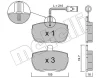 22-0016-5 METELLI Комплект тормозных колодок, дисковый тормоз