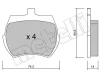 22-0019-0 METELLI Комплект тормозных колодок, дисковый тормоз