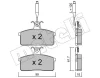 22-0026-3 METELLI Комплект тормозных колодок, дисковый тормоз
