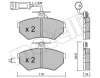 22-0050-4 METELLI Комплект тормозных колодок, дисковый тормоз