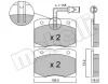 22-0051-0 METELLI Комплект тормозных колодок, дисковый тормоз