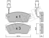 22-0054-1 METELLI Комплект тормозных колодок, дисковый тормоз