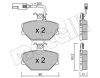 22-0059-1 METELLI Комплект тормозных колодок, дисковый тормоз