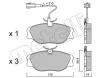 22-0072-2 METELLI Комплект тормозных колодок, дисковый тормоз