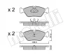 22-0091-0 METELLI Комплект тормозных колодок, дисковый тормоз