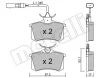 22-0100-6 METELLI Комплект тормозных колодок, дисковый тормоз