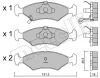 22-0127-0 METELLI Комплект тормозных колодок, дисковый тормоз