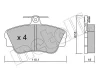 22-0130-0 METELLI Комплект тормозных колодок, дисковый тормоз