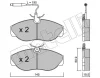 22-0154-0 METELLI Комплект тормозных колодок, дисковый тормоз