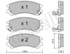 22-0230-1 METELLI Комплект тормозных колодок, дисковый тормоз